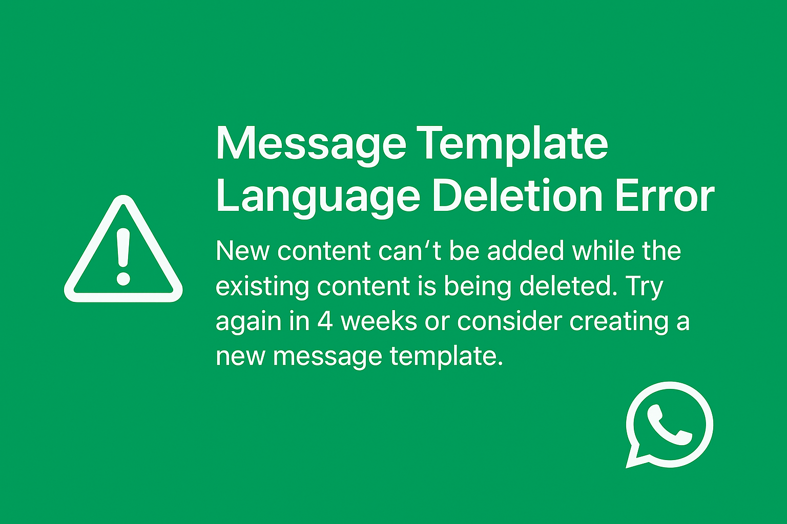 WhatsApp Business API Error: 